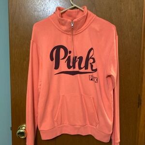 Vs pink 3/4 zip sweatshirt size small